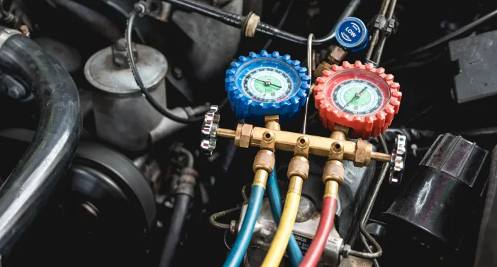 AC Repair In Grand Blanc Township, MI At Grand Pointe Automotive. Automotive air conditioning pressure gauges