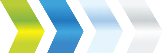 Four colored chevrons pointing right